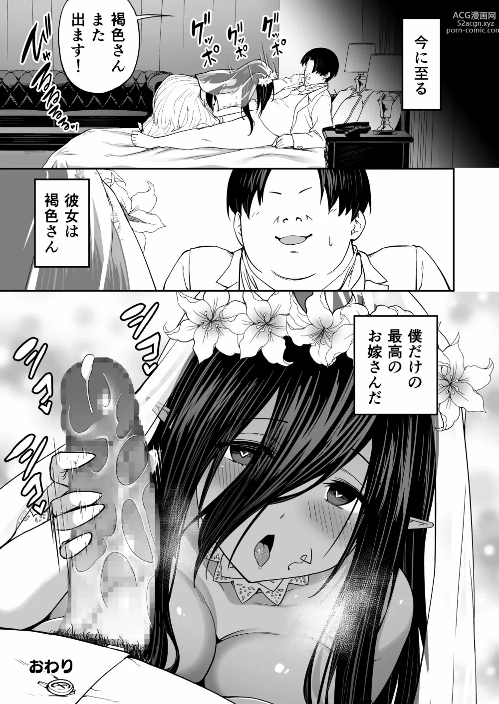 Page 36 of doujinshi 無言・無表情の褐色エルフ、レンタルしてます