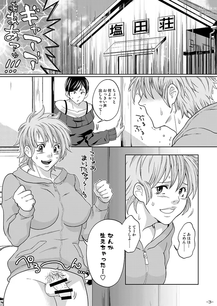 Page 2 of doujinshi Futanari Chinpo ga Haechatta Ten-san no Yome-san-tachi ga Ten-san no Oketsu dake de wa Akitarazu Akagi-san no Oketsu made Nerau Hon