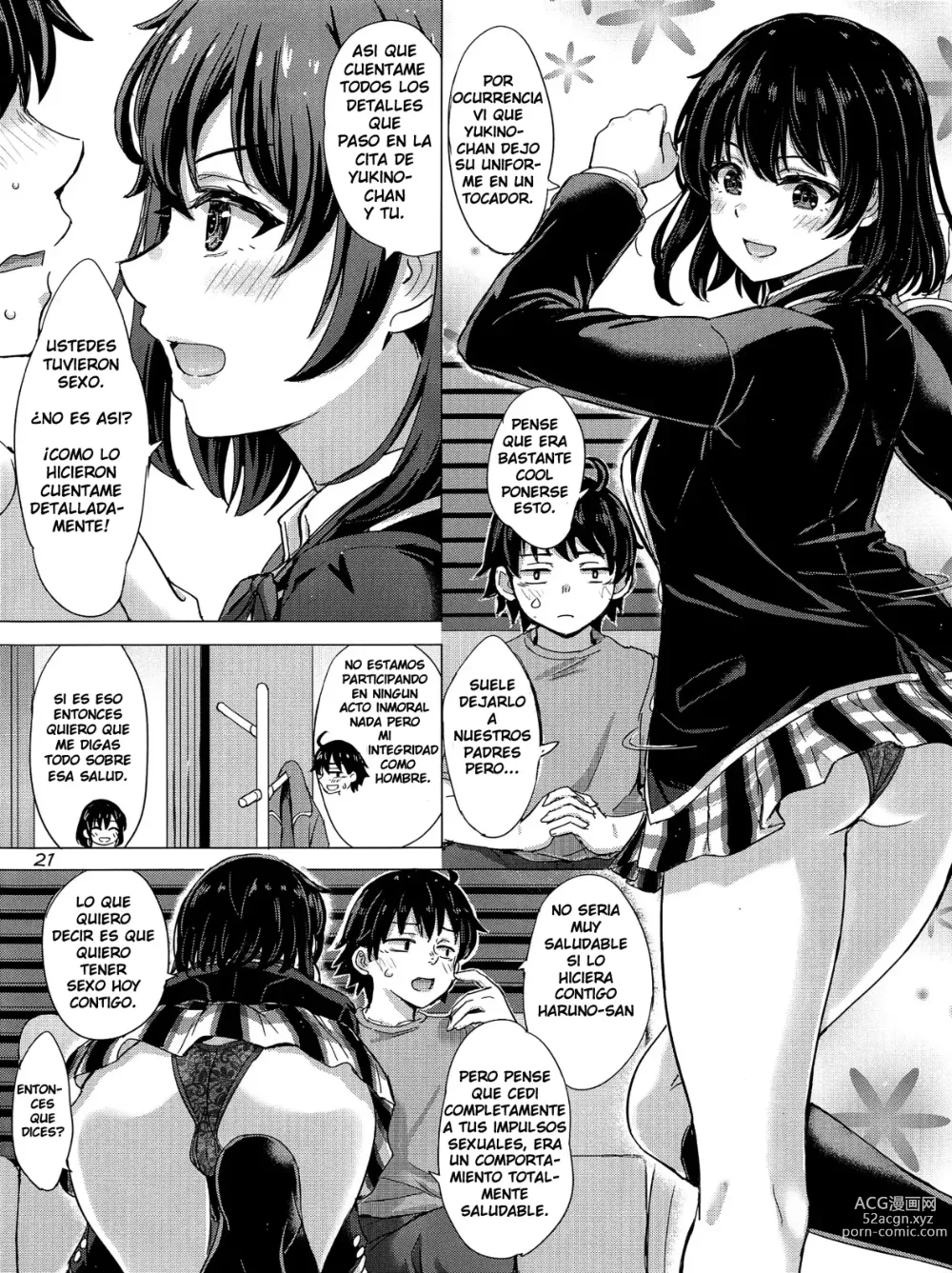 Page 20 of doujinshi The Naughty Secrets of the Yukinoshita Sisters.