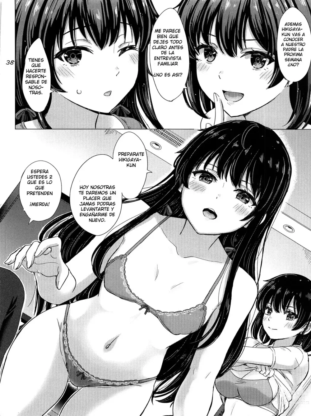 Page 37 of doujinshi The Naughty Secrets of the Yukinoshita Sisters.