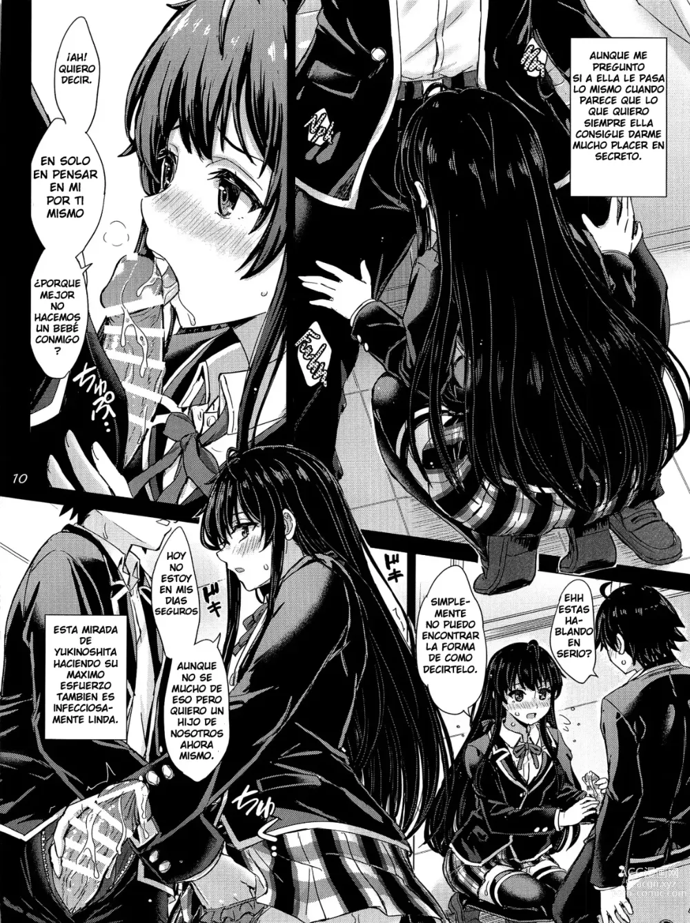 Page 9 of doujinshi The Naughty Secrets of the Yukinoshita Sisters.