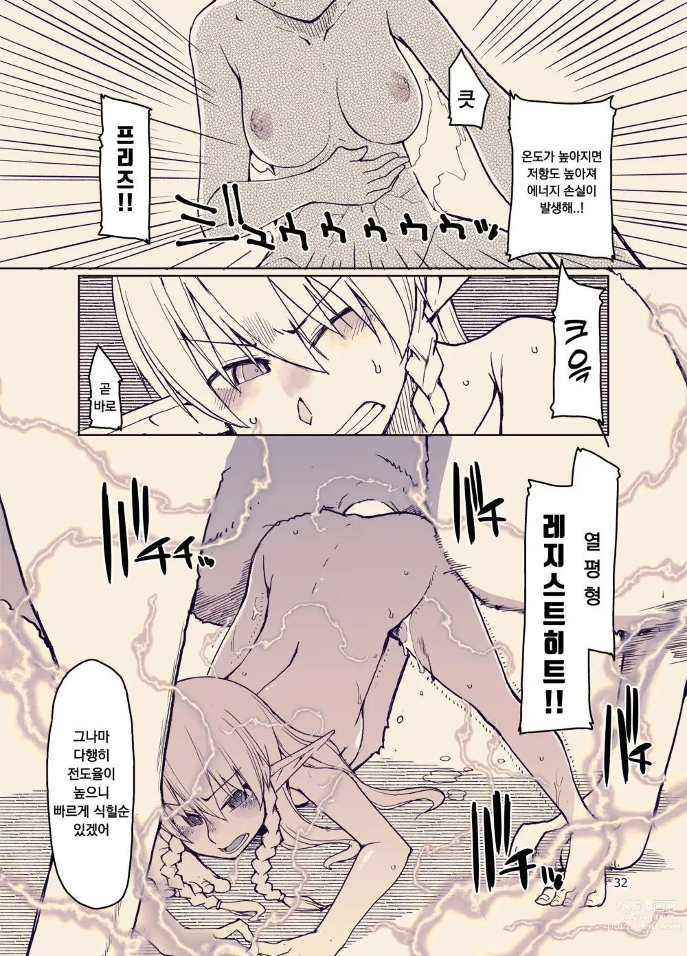 Page 33 of doujinshi 호색한 엘프의 이종간일기 9