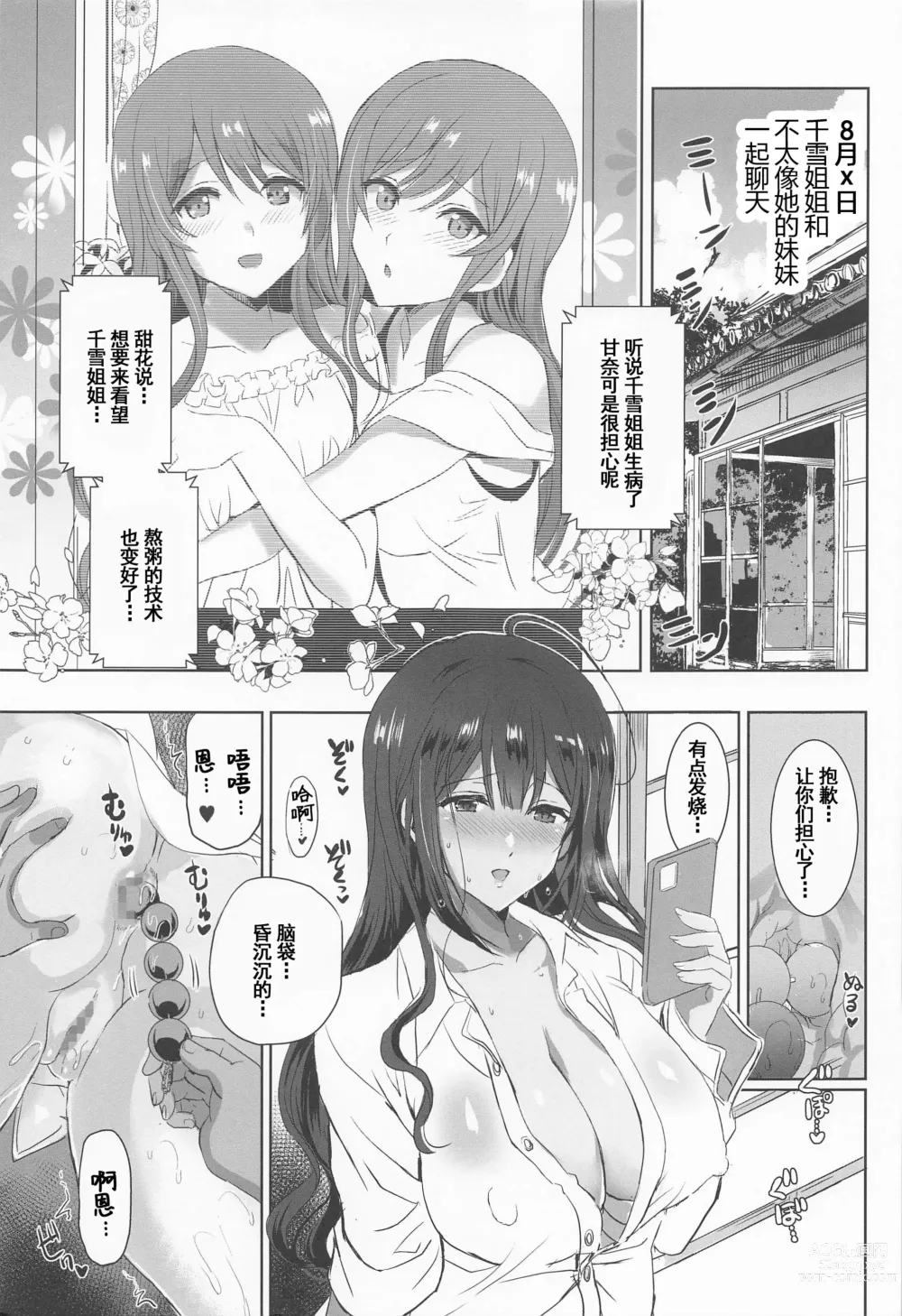 Page 4 of doujinshi Natsuyasumi no Saimin Jiyuu Kenkyuu Zoku Chiyuki Onee-chan no Echi Echi Kansatsu