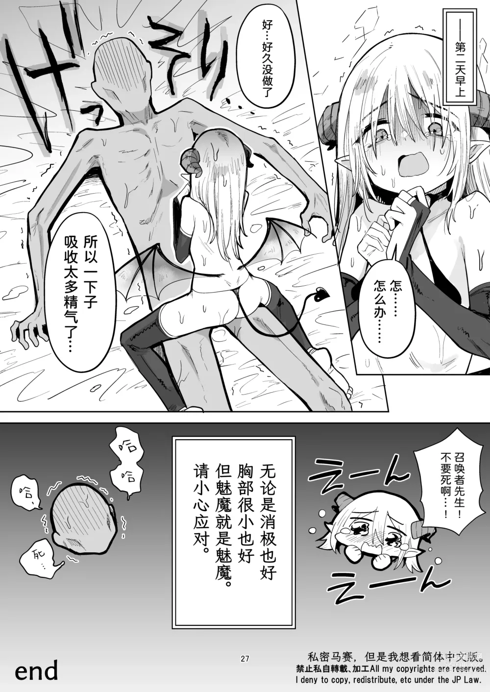 Page 26 of doujinshi Negative Chippai Succubus ga Kita.