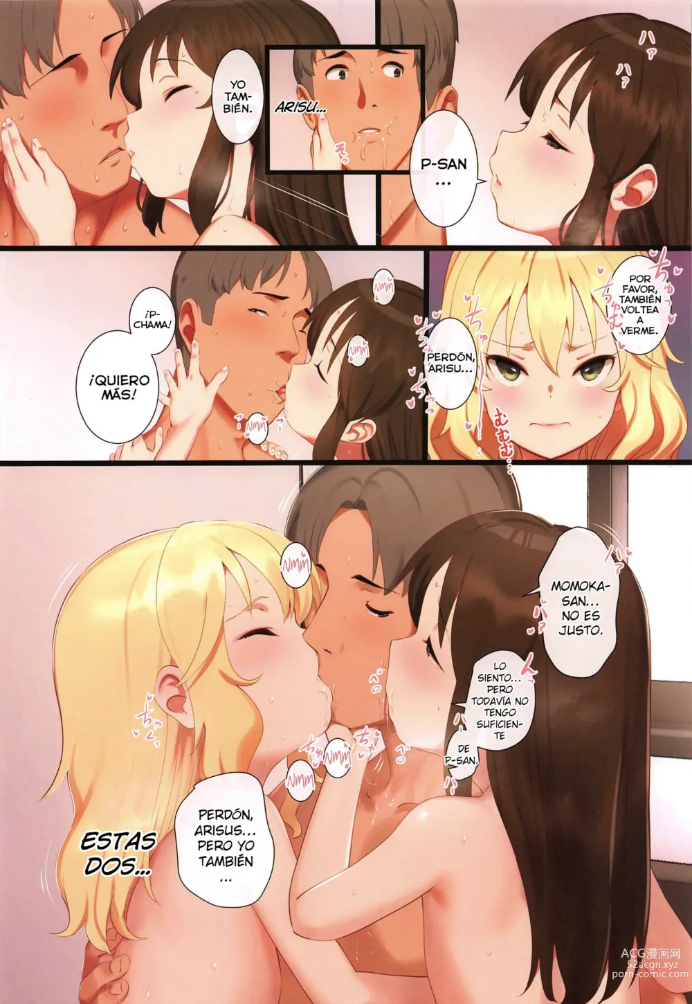 Page 27 of doujinshi Tsukarehatete Kaettara Arisu to Momoka ga Seiteki ni Iyashimakutte kuremashita.