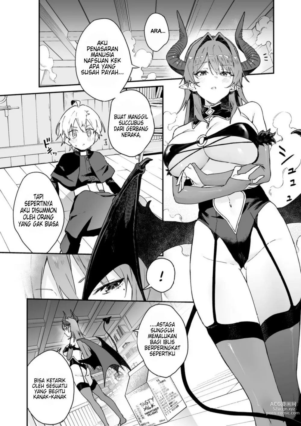 Page 4 of doujinshi Aku Bertarung Melawan Mbak-Mbak Succubus Cabul Dengan Hukuman Seks!