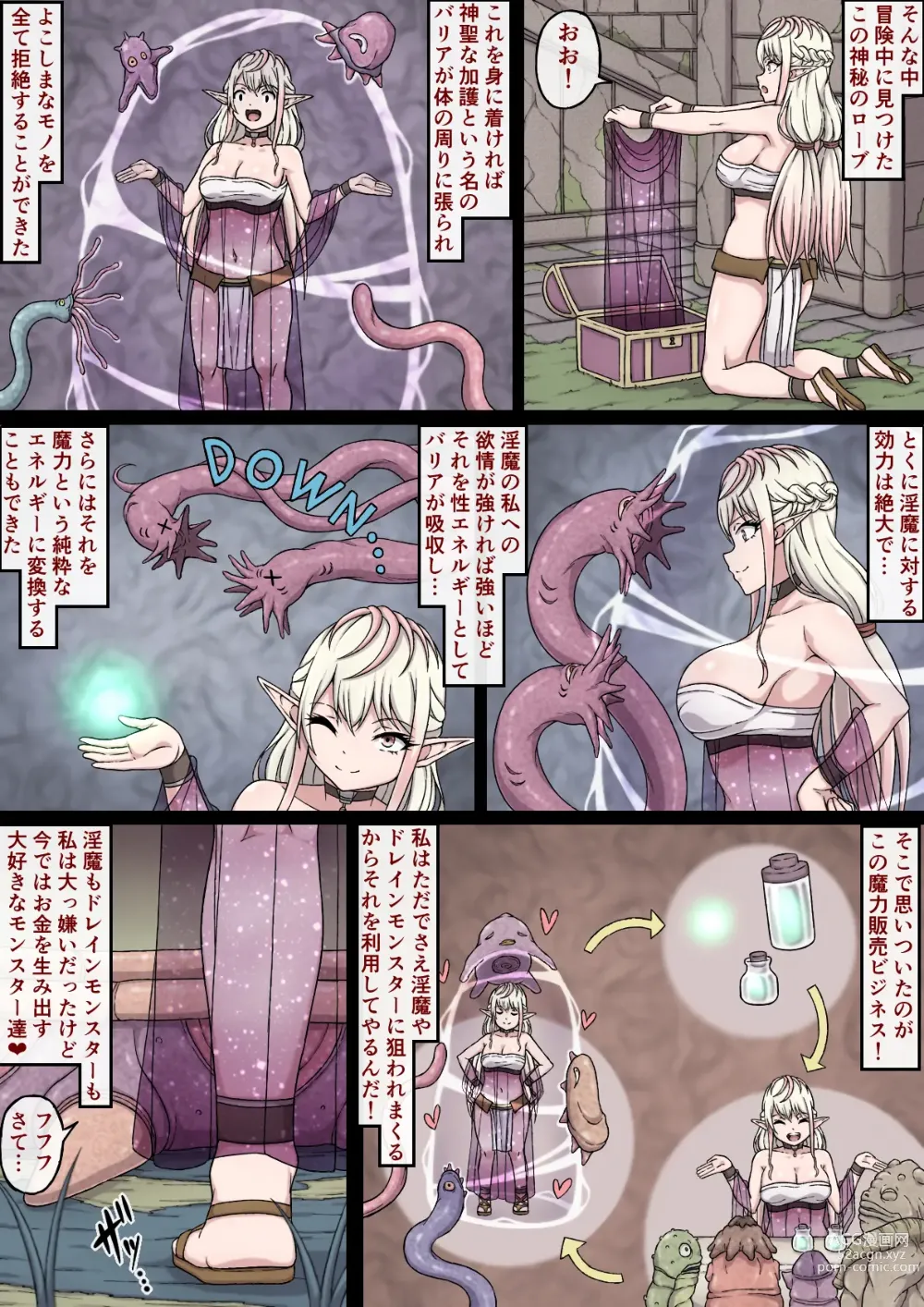 Page 14 of doujinshi Yuwaku Kyonyuu Onna Elf ha Sakunyuu Monster no Esa ni sare～Jiman no Kyonyuu wo H ni Kaizou sare Sakunyuu Jigoku ni Otosareru Karada～