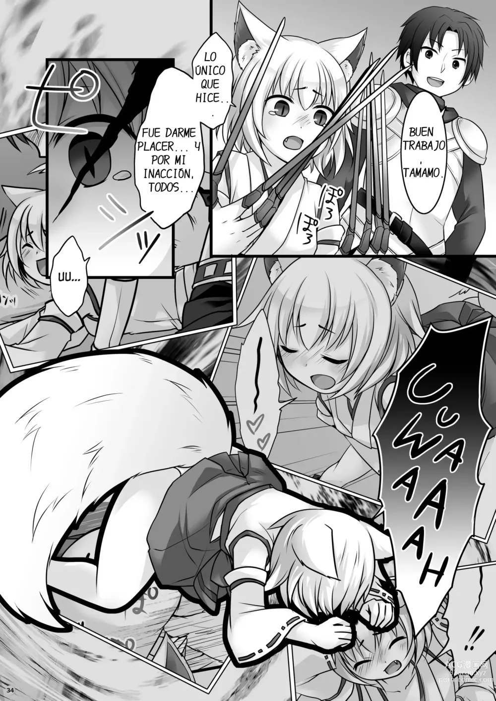 Page 35 of doujinshi Ippan Heishi Akira ga Shitennou Tamamo wo Tsukaima ni Dekita Wake