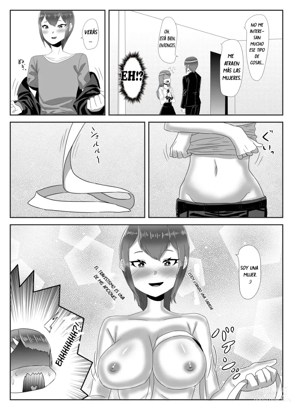 Page 18 of doujinshi Batsu Game de Josou Sanpo Saserareteitara Ikemen Futanari Musume ni Tasukeraremashita