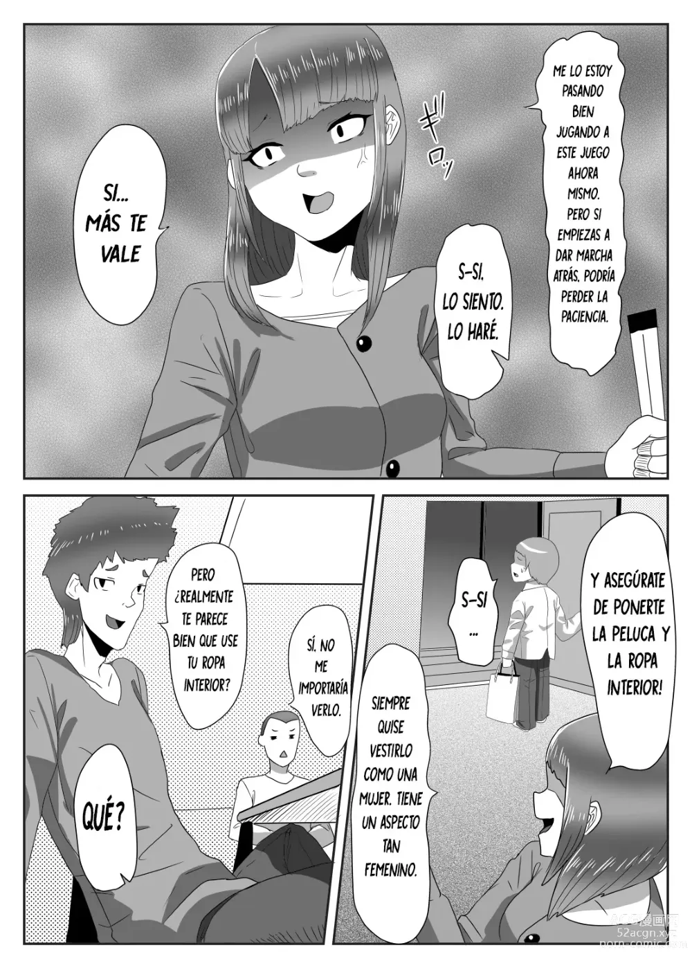 Page 5 of doujinshi Batsu Game de Josou Sanpo Saserareteitara Ikemen Futanari Musume ni Tasukeraremashita