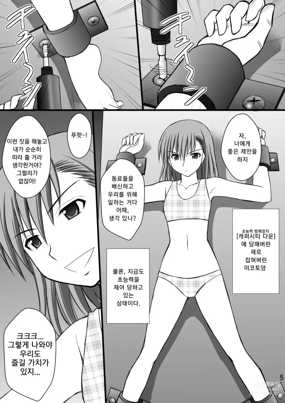 Page 2 of doujinshi 정신붕괴 할 때까지 간지럽히고 능욕해보는 테스트 3 미코토 절체절명 암노예편