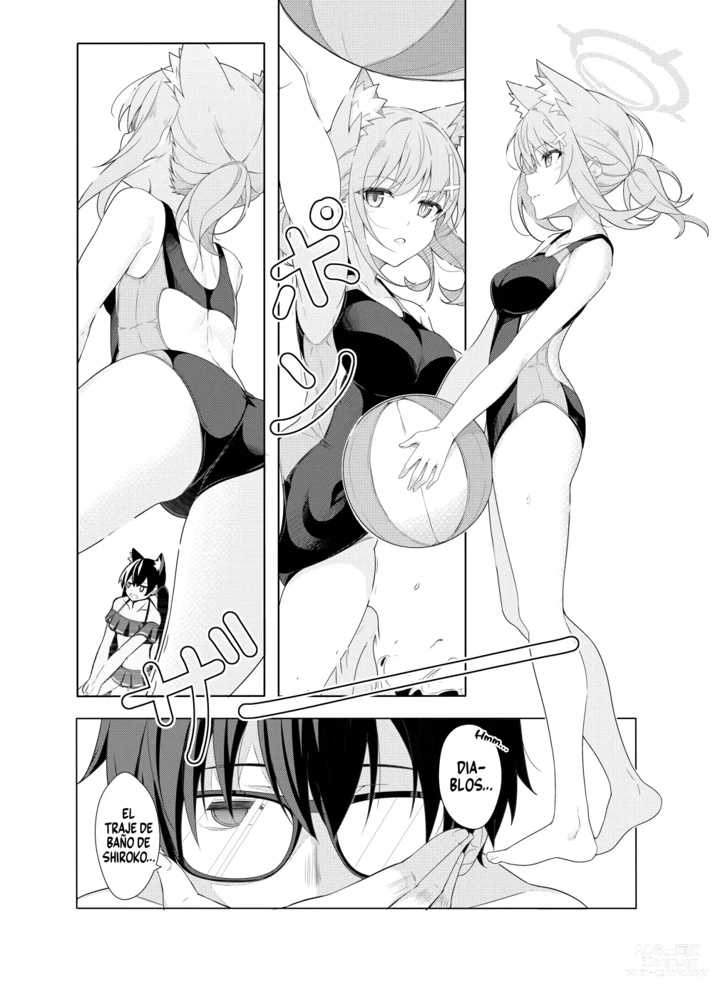 Page 4 of doujinshi Daily Shiroko Summer Notes (decensored)