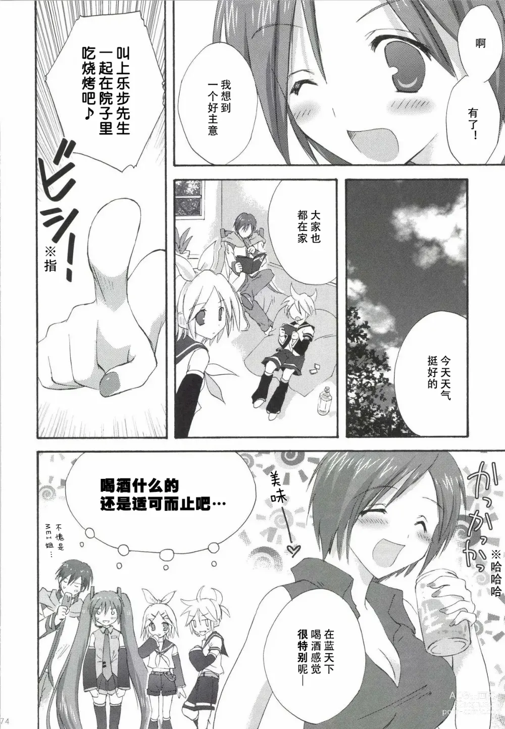 Page 75 of doujinshi Korisuya VOCALOID Soushuuhen