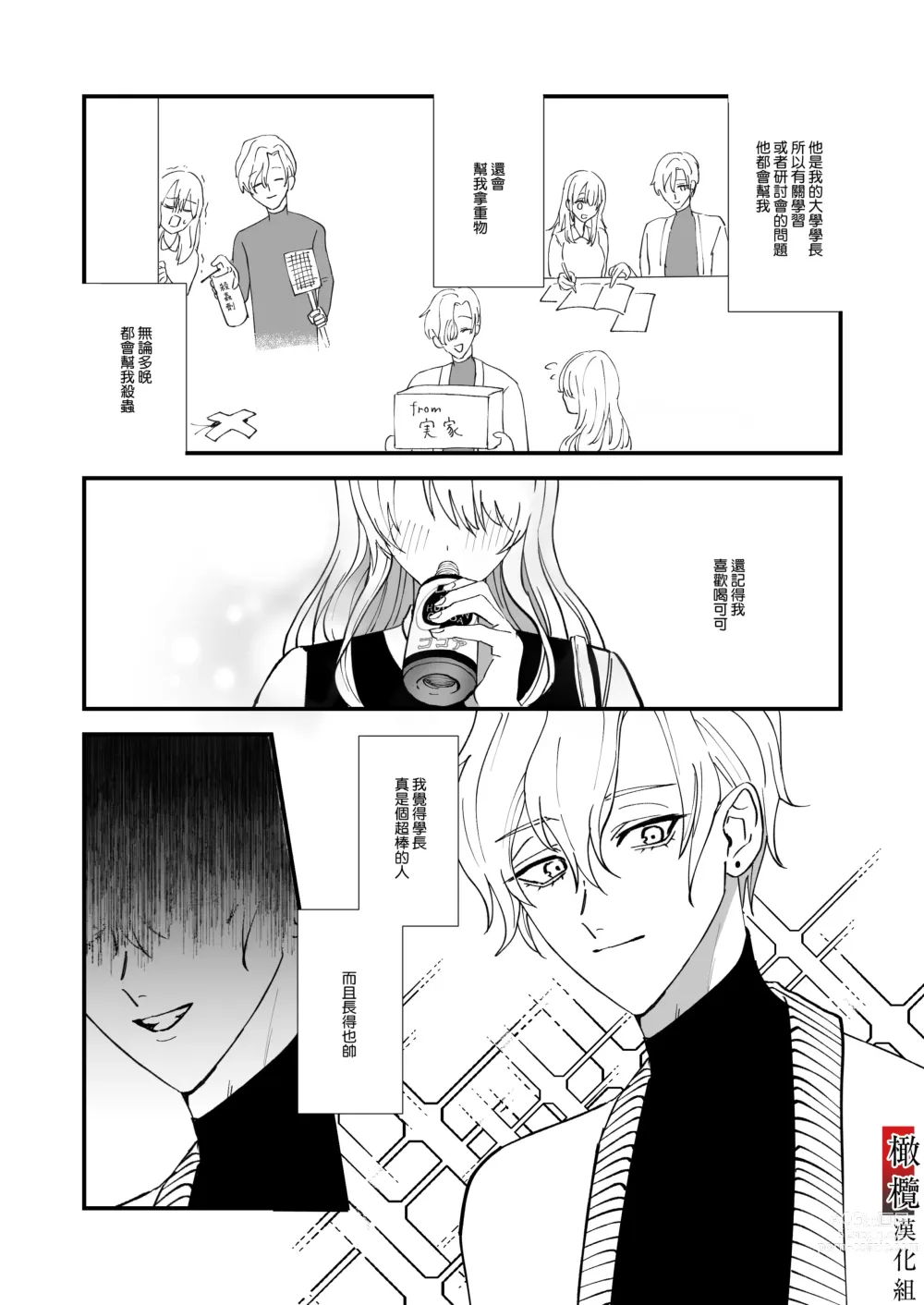 Page 4 of doujinshi tonari ni sun deru yasashī senpai ga jitsuwa yabai hitodatta hanashi｜住在隔壁的温柔学长其实是个超病娇的人