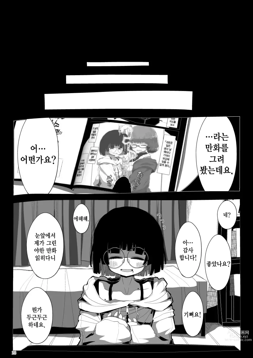 Page 22 of doujinshi Jimi de Otonashisou ni Miete Doutei o Taberu no ga Shumi no Warui Onna no Ko Doujin Sakka-chan ni Seiheki o Dame ni Sareru Douteikuntachi no Hanashi