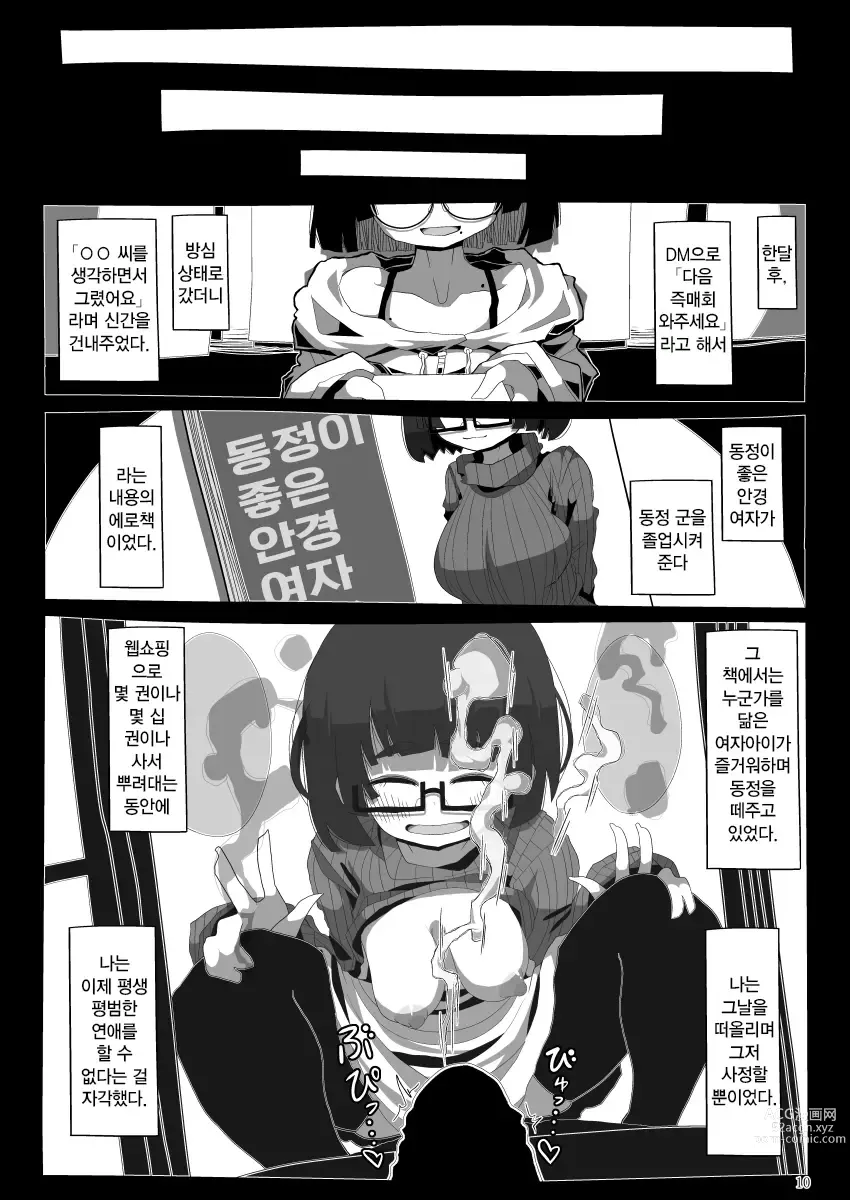 Page 9 of doujinshi Jimi de Otonashisou ni Miete Doutei o Taberu no ga Shumi no Warui Onna no Ko Doujin Sakka-chan ni Seiheki o Dame ni Sareru Douteikuntachi no Hanashi