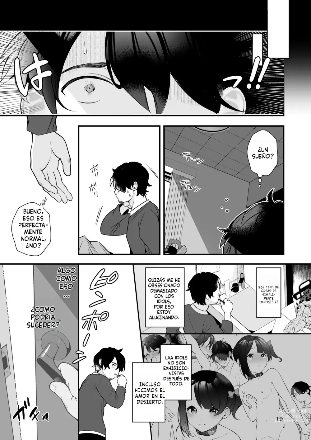 Page 20 of doujinshi Oshi no Idol ga Roshutsukyou datta Ken.