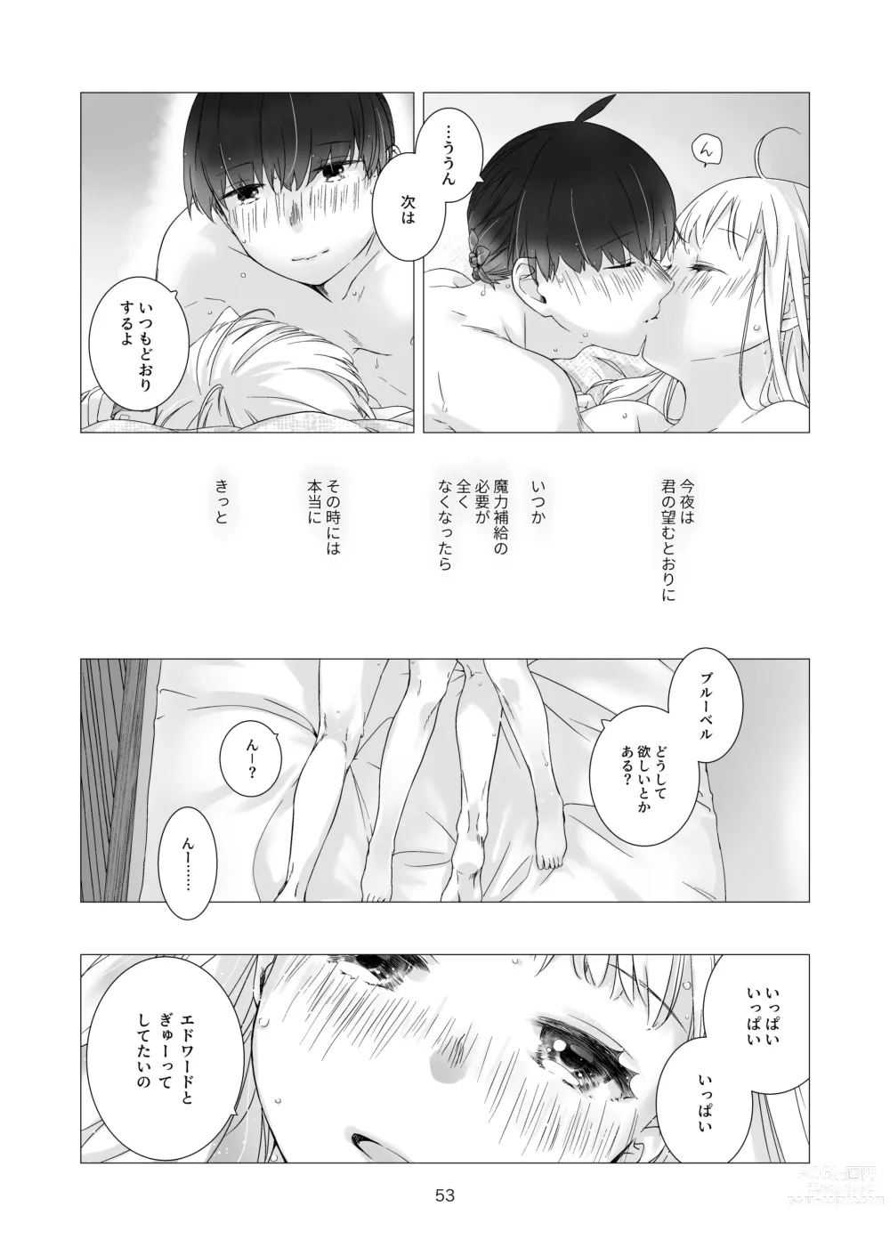 Page 53 of doujinshi Minarai Mahoutsukai-kun no Tsuki no Yoru - The Apprentice Wizard is on the moonlit night.