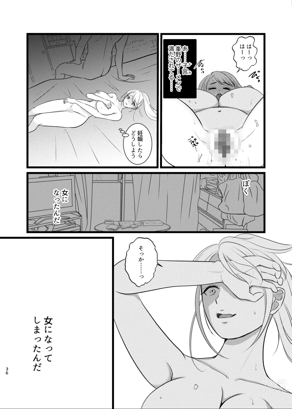 Page 33 of doujinshi 真面目が取り柄の僕が新人アイドルと人生交換して男たちとのセックスの虜になるまで