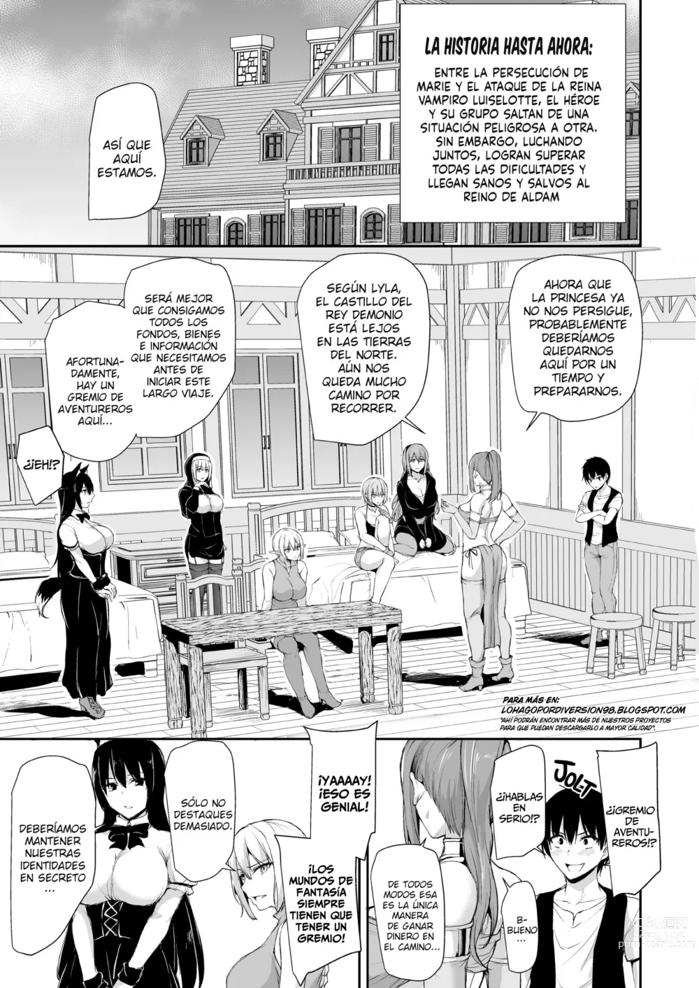 Page 2 of doujinshi ISEKAI HAREM MONOGATARI - CAPÍTULO 8 - ¡UN HÉROE, UNA POSADA, SEIS CHICAS!