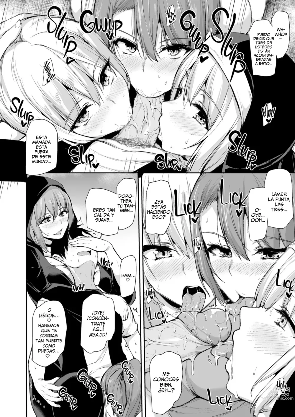 Page 9 of doujinshi ISEKAI HAREM MONOGATARI - CAPÍTULO 8 - ¡UN HÉROE, UNA POSADA, SEIS CHICAS!