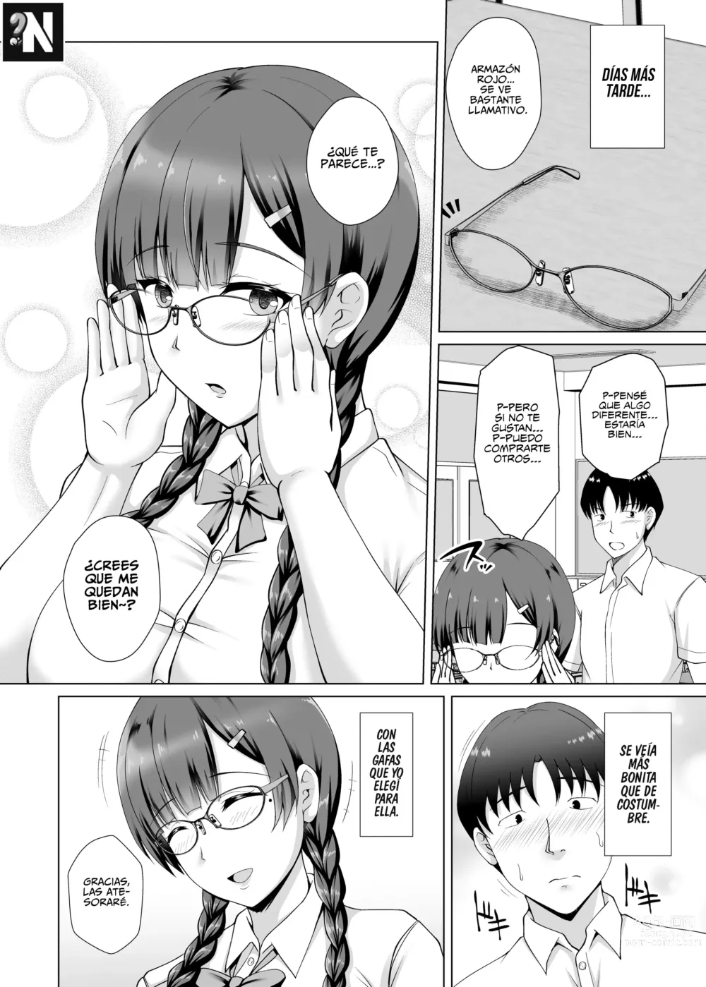 Page 11 of doujinshi Por qué se quitó las gafas ~El Amor no Correspondido de la Presidenta de la Clase de Enormes Tetas que se dejó Manipular por su Novio~