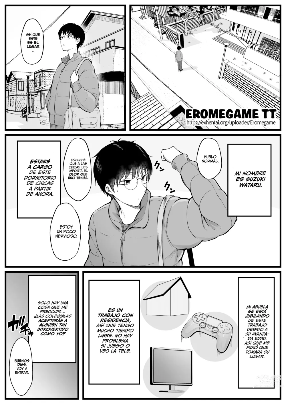 Page 3 of doujinshi Soy el Administrador del Dormitorio de Chicas, Siendo Manipulado por las Chicas que Viven Ahí.