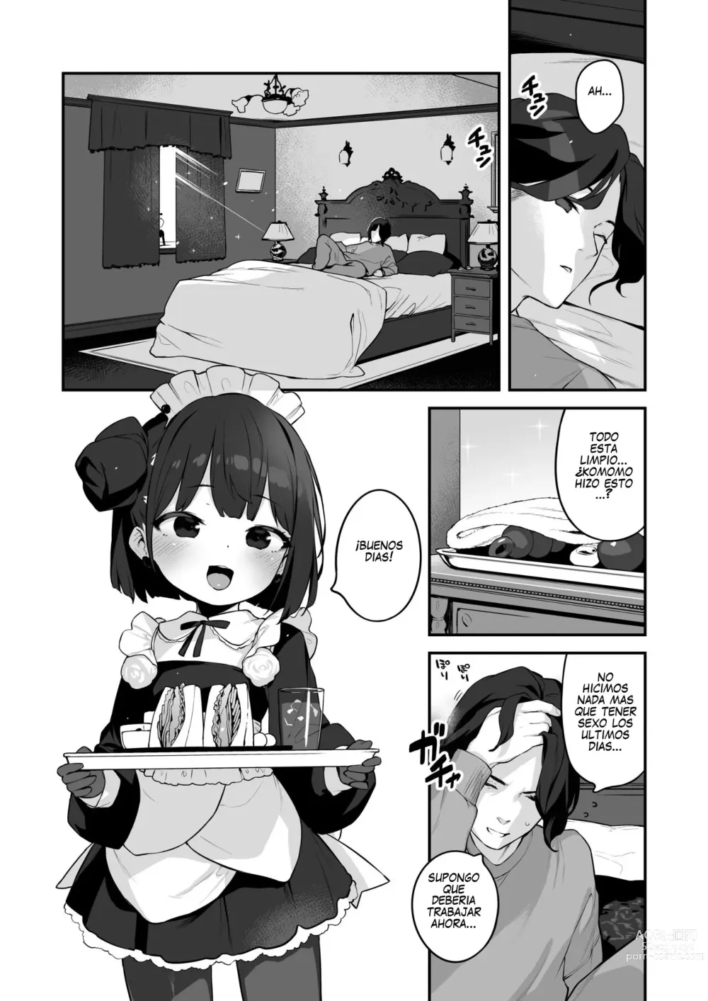 Page 55 of doujinshi Komomo Es Una Loli Maid Vertedero De Semen Con Todos Sus Agujeros Solo Para Su Amo