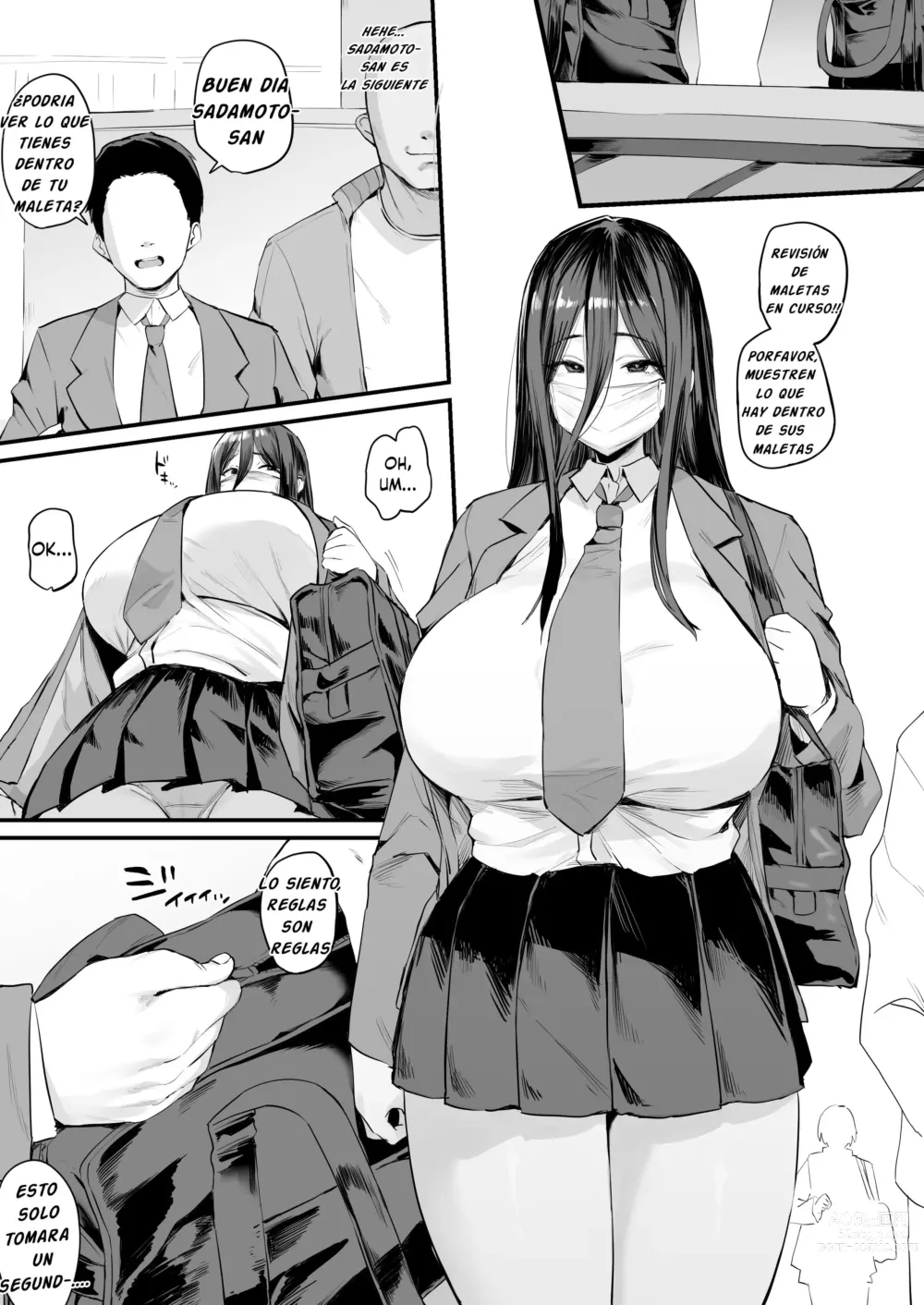 Page 1 of doujinshi La chica atrapada durante la inspección