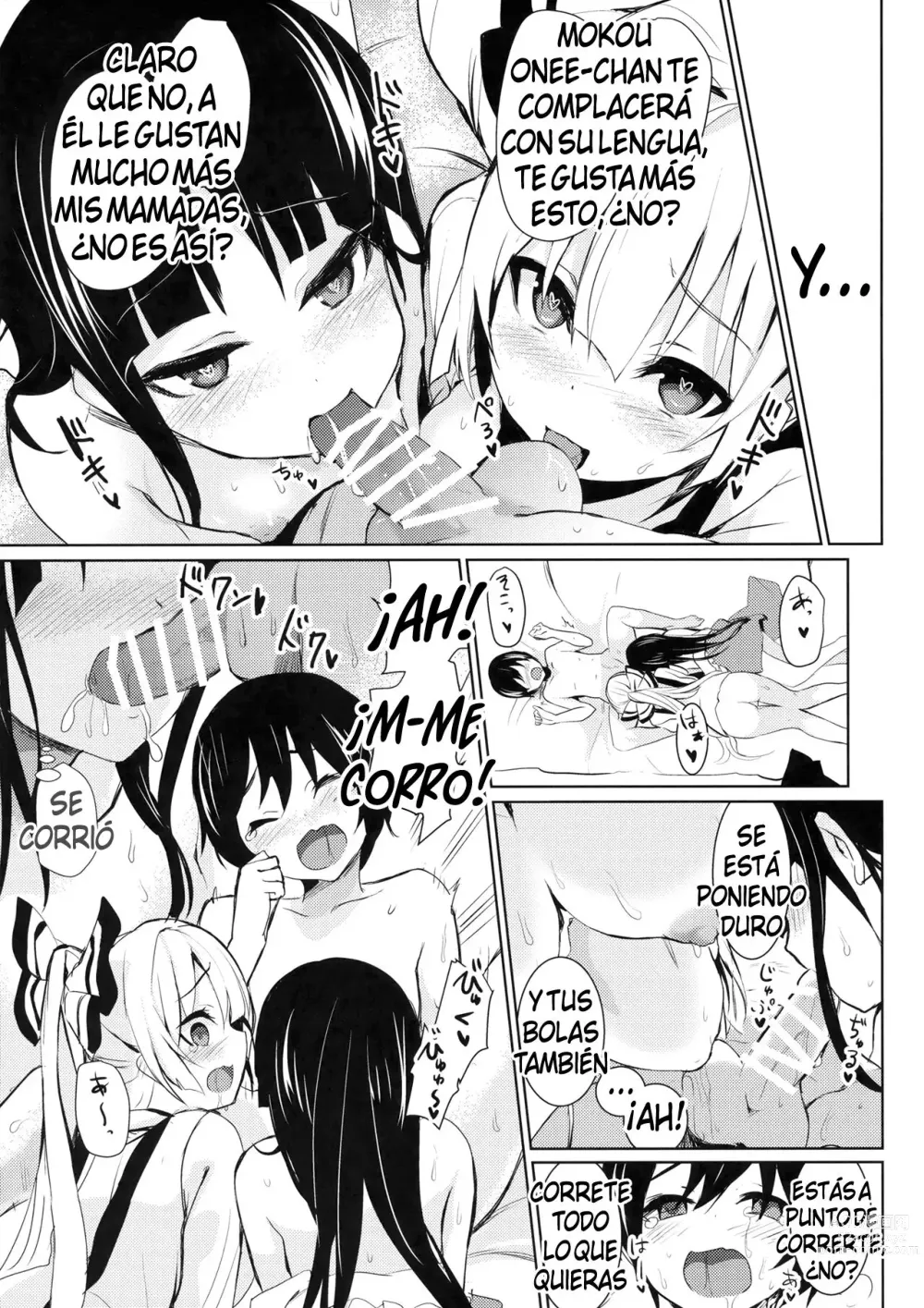 Page 6 of doujinshi Mokou Onee-chan-tachi to Shota ga Ecchi Suru Hon