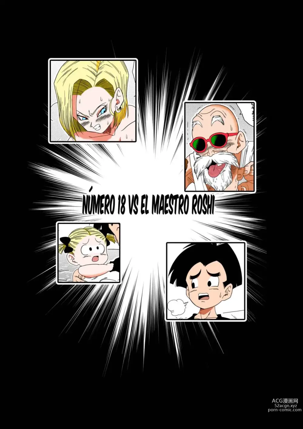 Page 4 of doujinshi Android 18 vs Master Roshi (decensored)