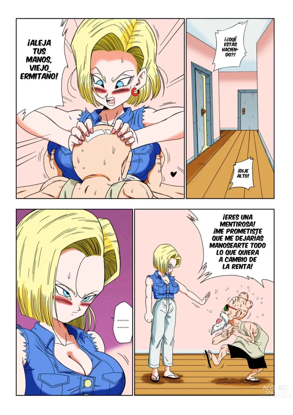 Page 5 of doujinshi Android 18 vs Master Roshi (decensored)