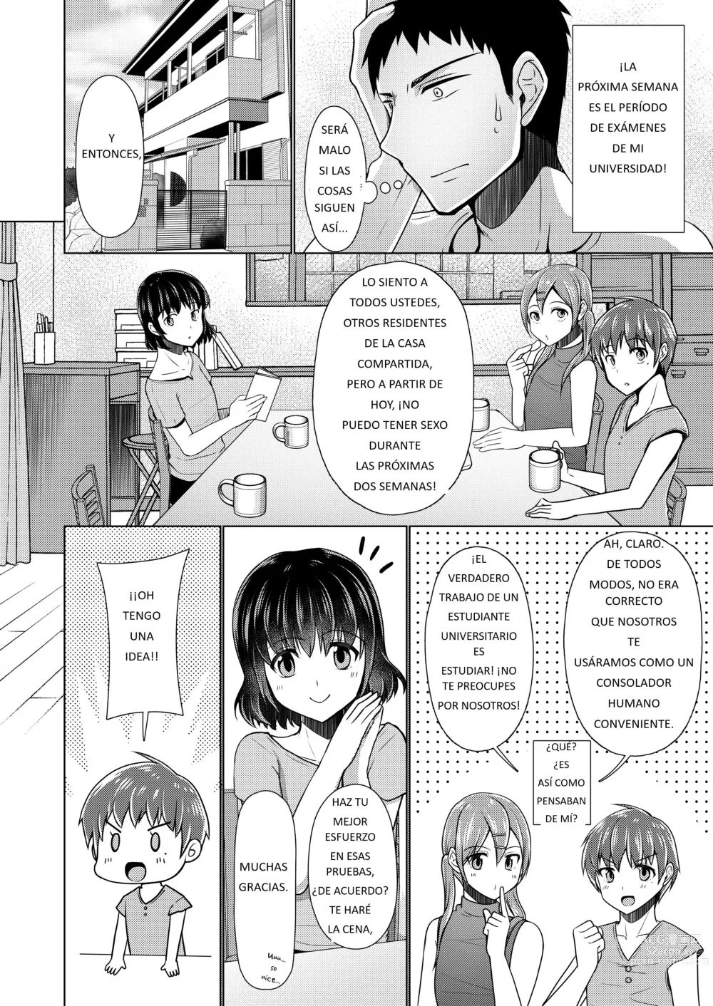 Page 5 of doujinshi Share House! x Share Penis!! Final