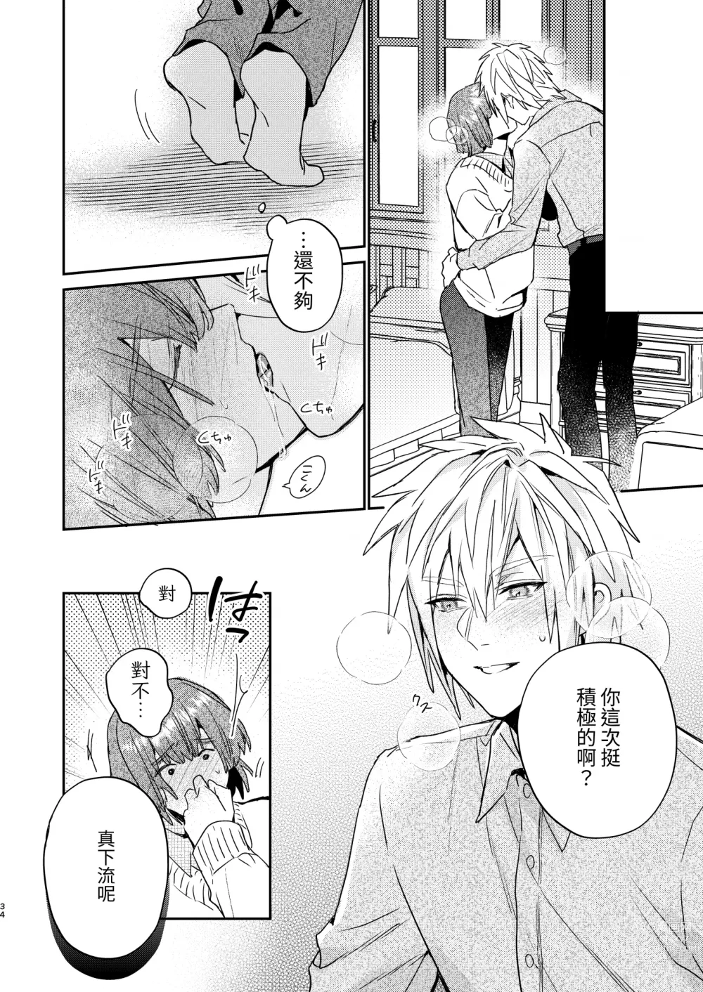 Page 34 of doujinshi Tensei mobu wa BL gē no sekai de hame rare kōryaku sa remashita! ?