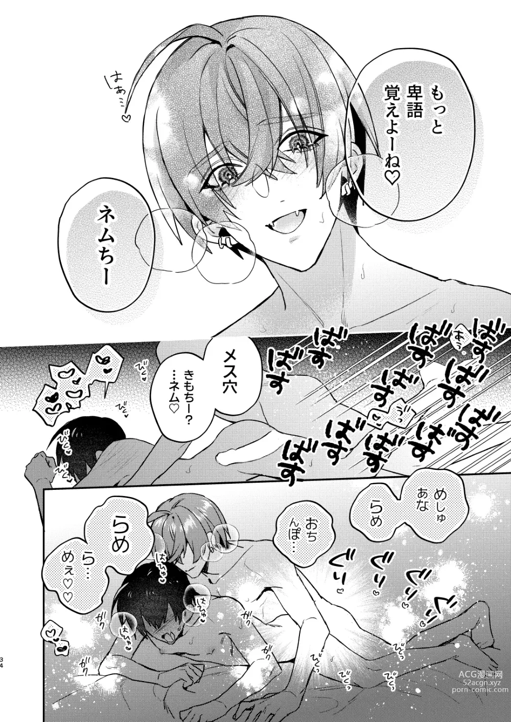 Page 34 of doujinshi 【Mobuhame bangai-hen 2-hondate】heibon mobu, 2-dome no koi wa dekiai kakutei shimashita! ? + Tensei mobu wa BL gē no sekai de hame rare kōryaku sa remashita! ? Hatsujō-hen