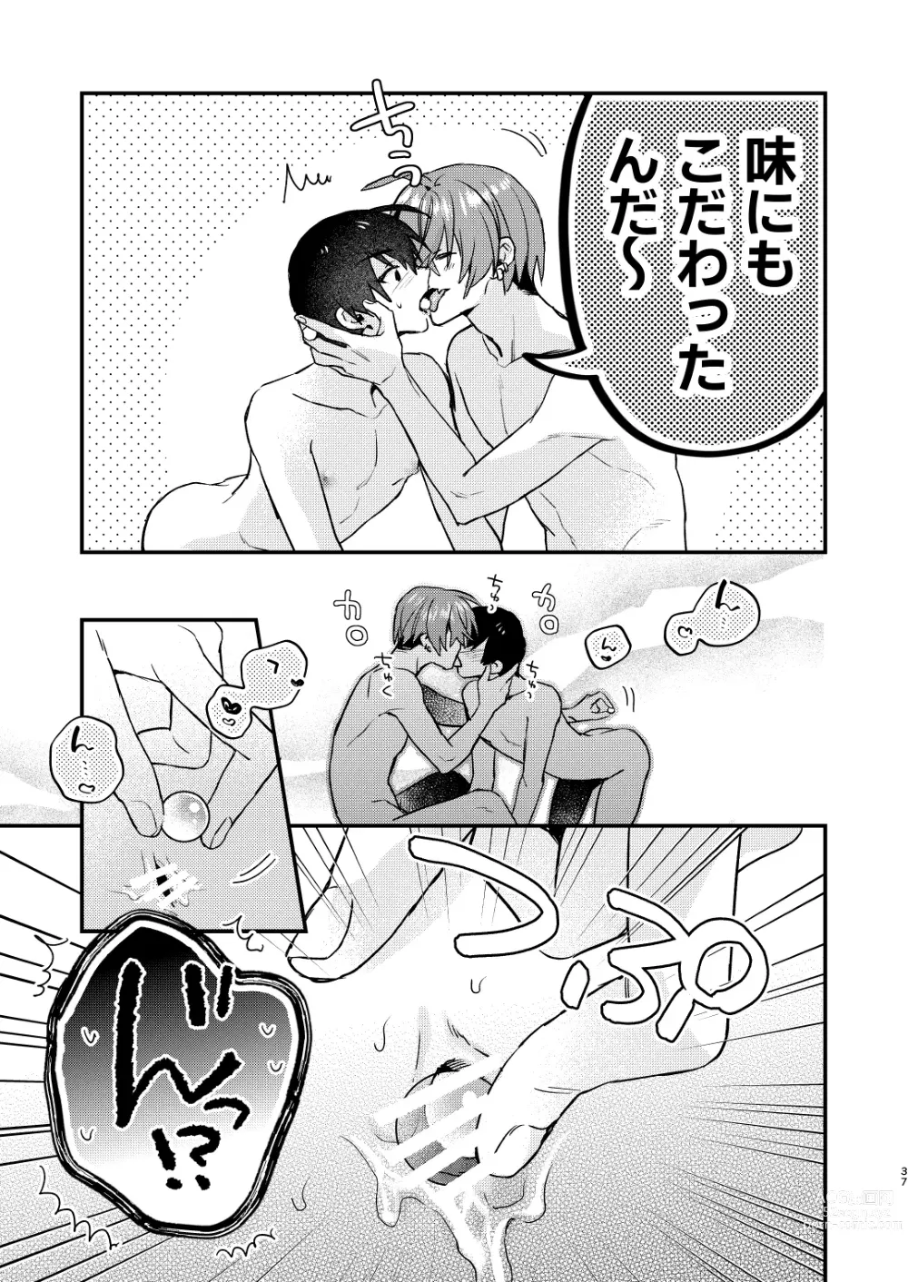 Page 37 of doujinshi 【Mobuhame bangai-hen 2-hondate】heibon mobu, 2-dome no koi wa dekiai kakutei shimashita! ? + Tensei mobu wa BL gē no sekai de hame rare kōryaku sa remashita! ? Hatsujō-hen