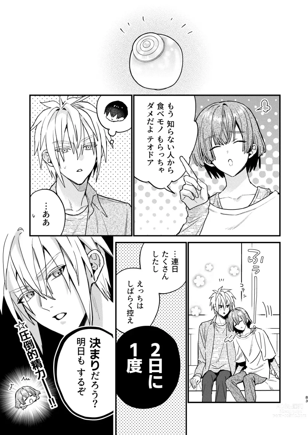 Page 83 of doujinshi 【Mobuhame bangai-hen 2-hondate】heibon mobu, 2-dome no koi wa dekiai kakutei shimashita! ? + Tensei mobu wa BL gē no sekai de hame rare kōryaku sa remashita! ? Hatsujō-hen