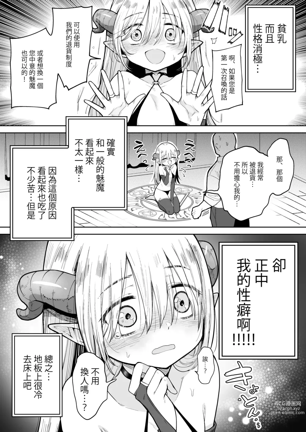 Page 4 of doujinshi Negative Chippai Succubus ga Kita.