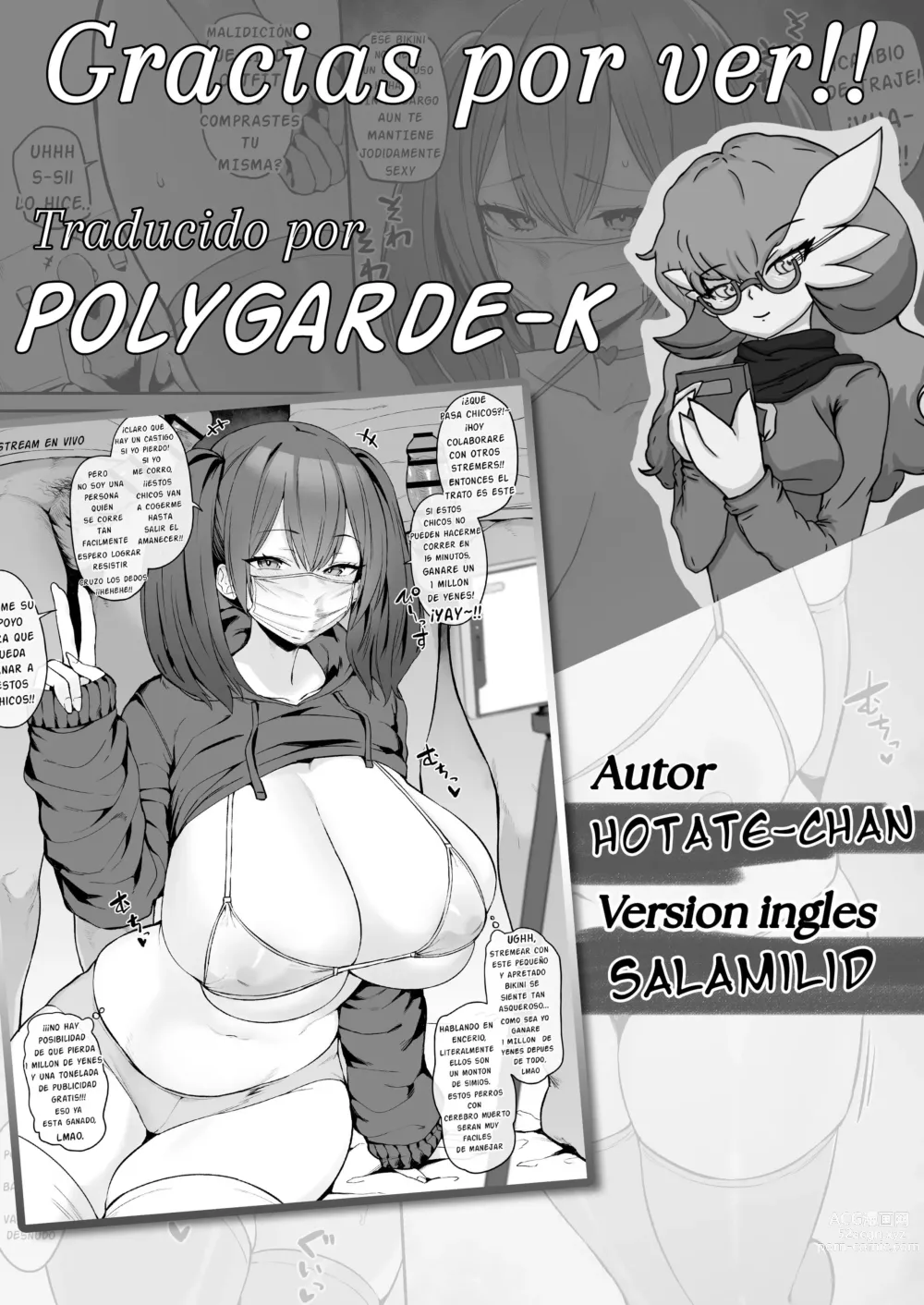 Page 8 of doujinshi Una E-Thot desesperada y provocativa en una promoción de su transmisión en vivo