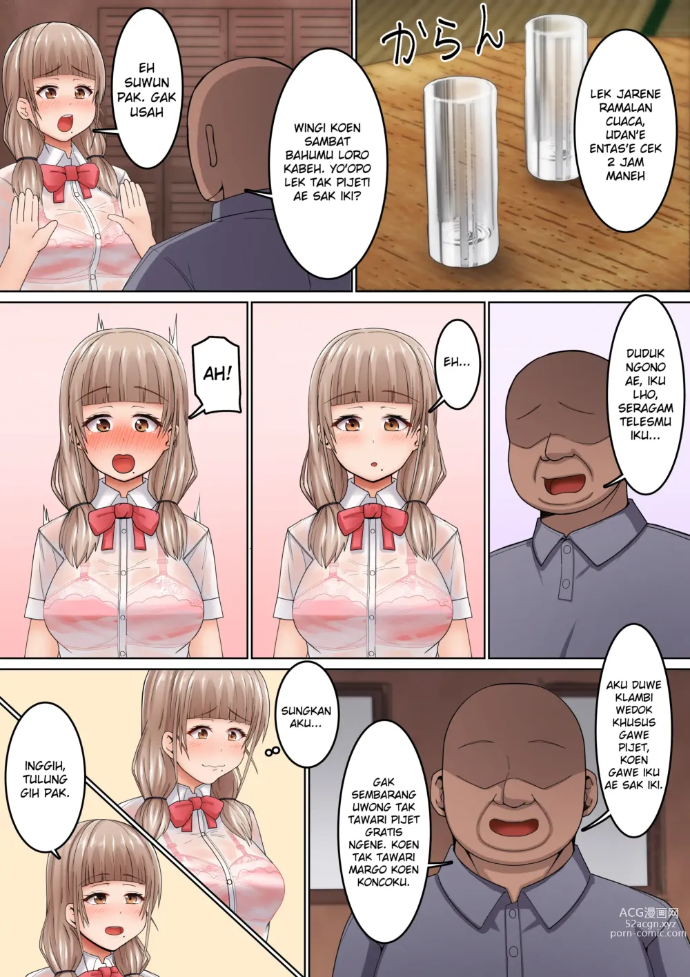 Page 7 of doujinshi Aku ora isok nolak pijetan erotis! ~ Arek SMA kuper digawe ngoyo karo Bapak-bapak tuwek ~