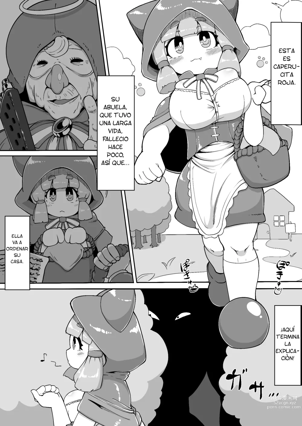 Page 2 of doujinshi Akazukin-chan ga ōkami-san ni hageshiku okasa reru dake no manga