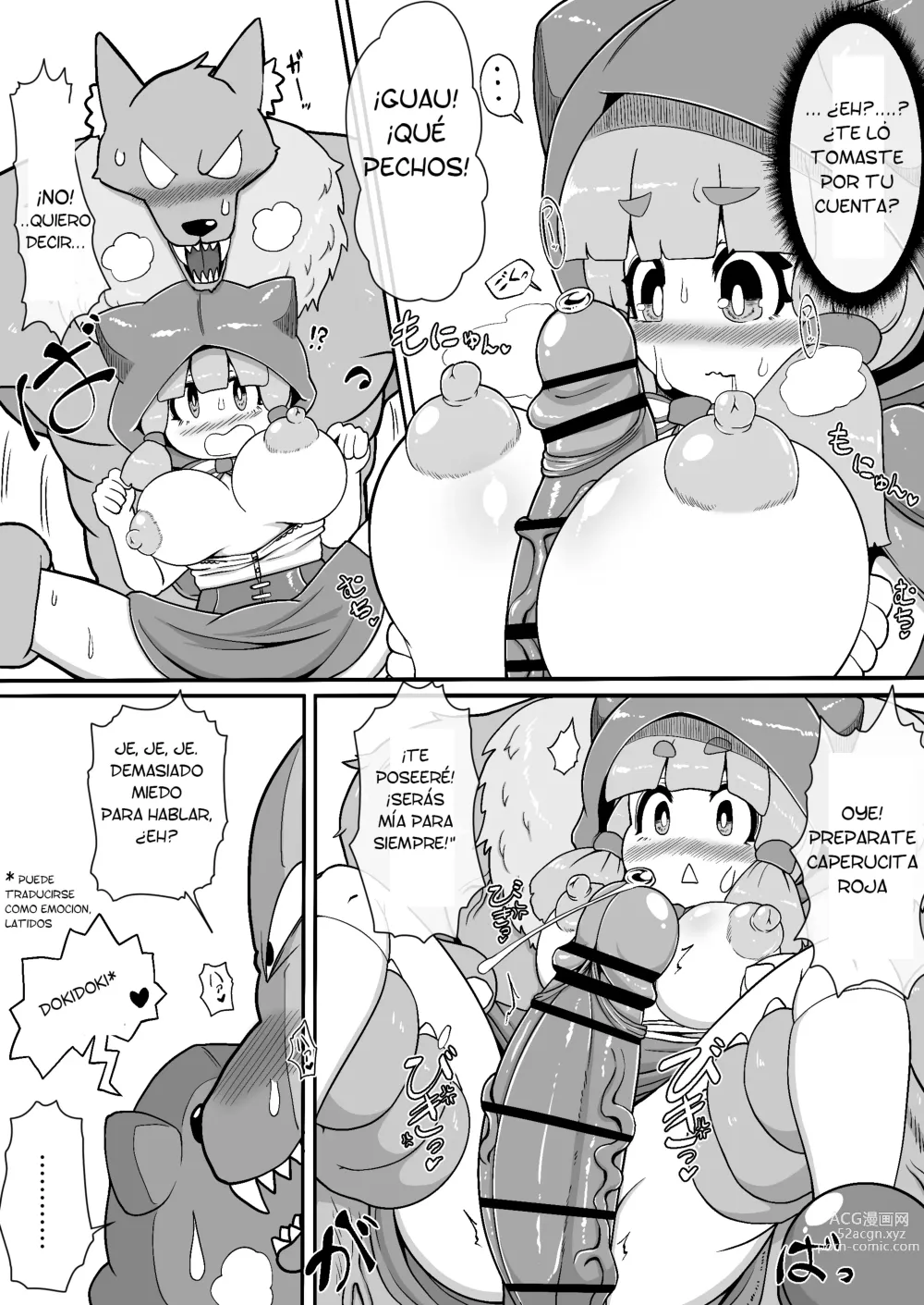 Page 8 of doujinshi Akazukin-chan ga ōkami-san ni hageshiku okasa reru dake no manga