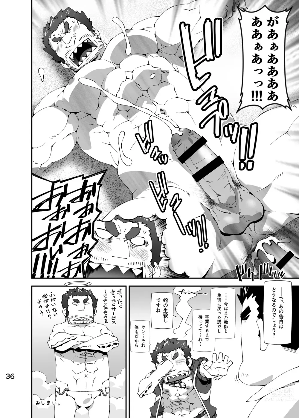 Page 35 of doujinshi Housamo Hajimeta Summoner Oyaji no Bousou Hon