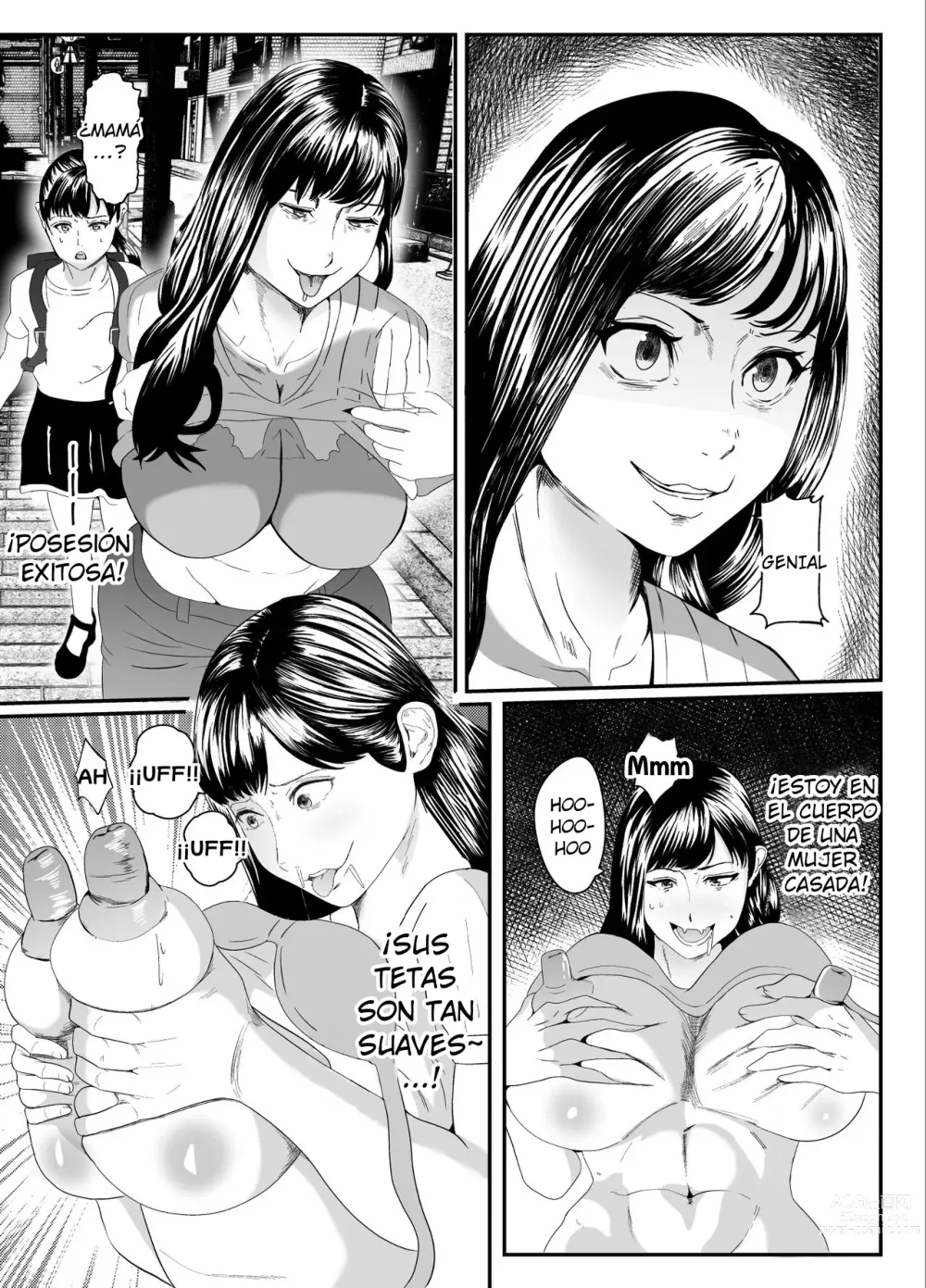 Page 6 of doujinshi Madre es poseída y se convierte en una exhibicionista cachonda