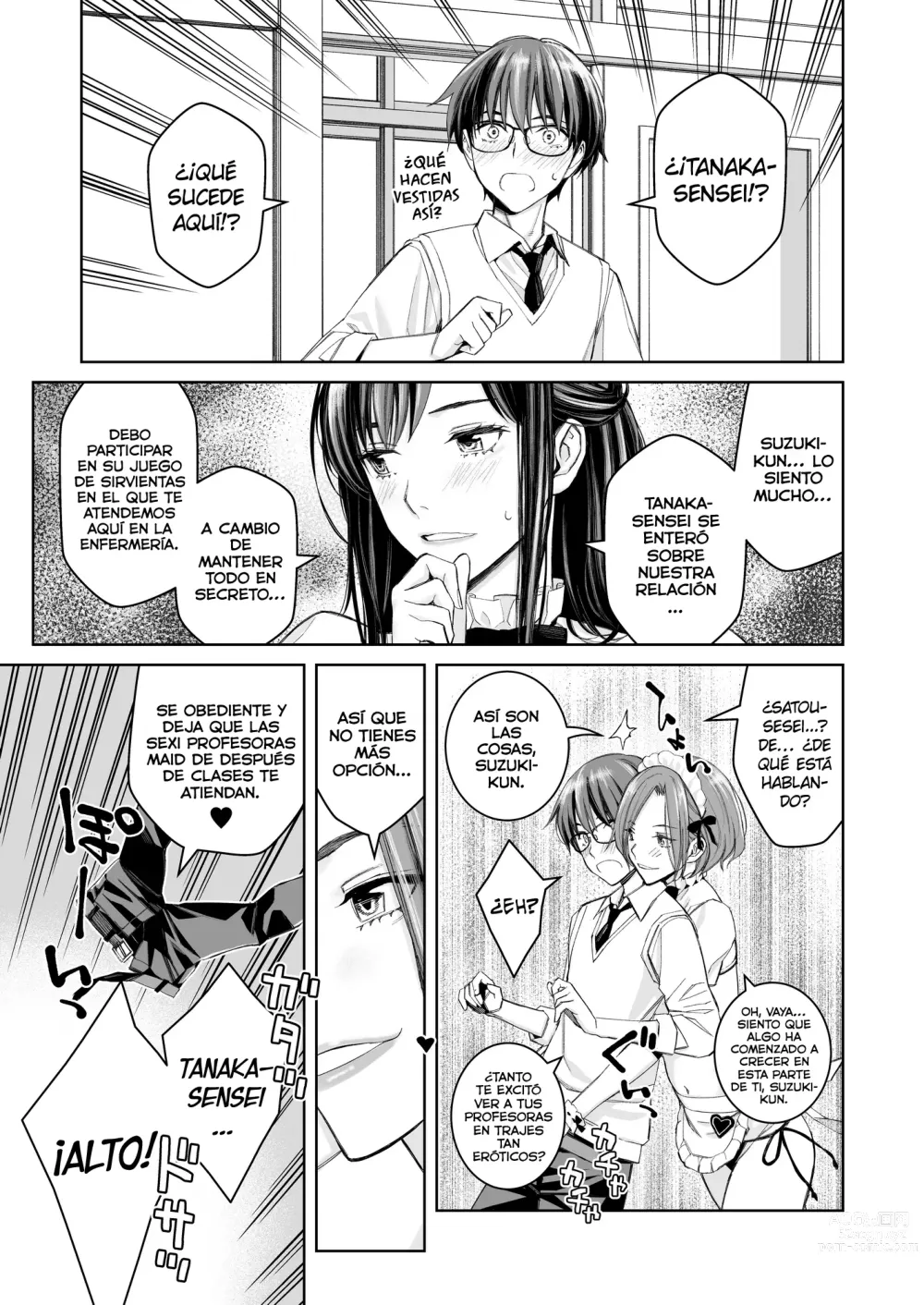 Page 16 of doujinshi Ikenai yo, Satou Sensei! W AroThir Onna Kyoushi Hokenshitsu Maid Play