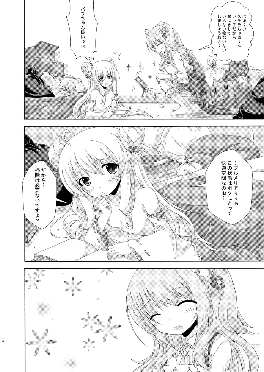 Page 3 of doujinshi Obeya to Youtai to Plumeria Mama