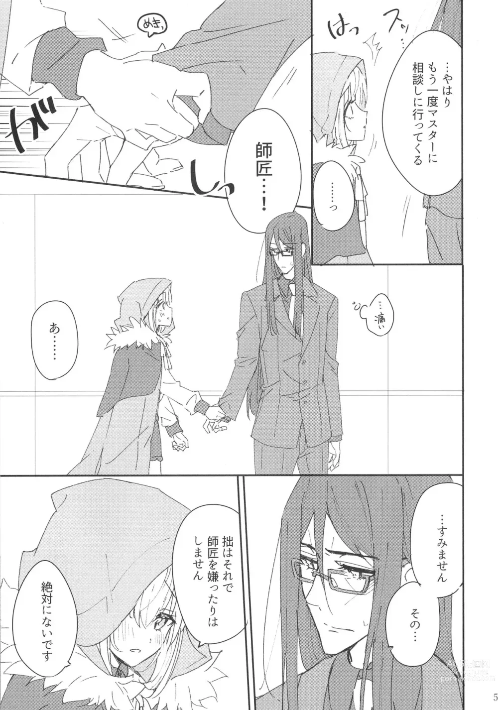 Page 4 of doujinshi Shishou to Deshi de Maryoku Kyoukyuu suru dake no Ecchi na Hon