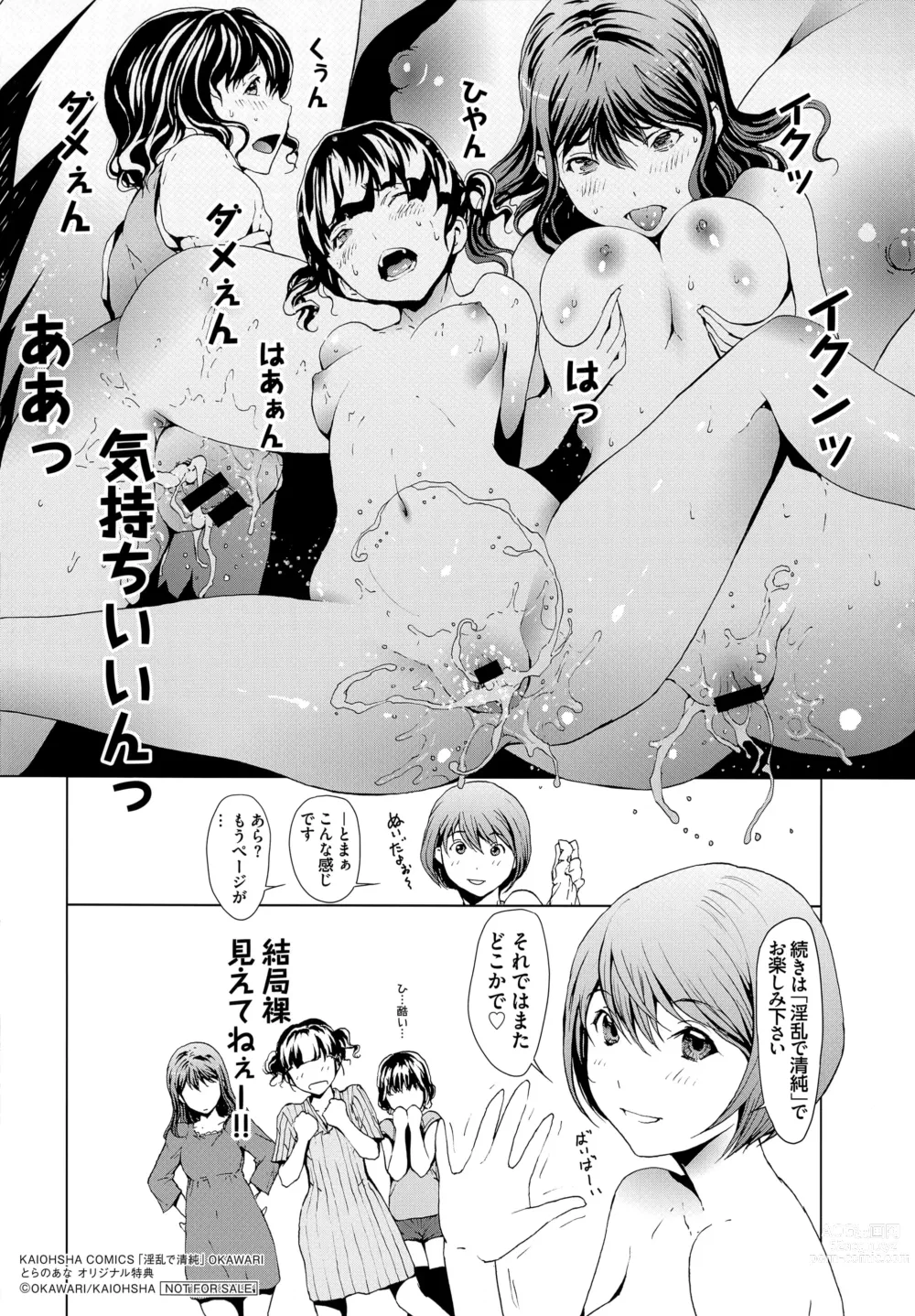 Page 4 of manga Inran de Seijun Toranoana Kounyu Tokuten 4P Leaflet Nozoki Danchi Bangaihen Kashikoi Hito