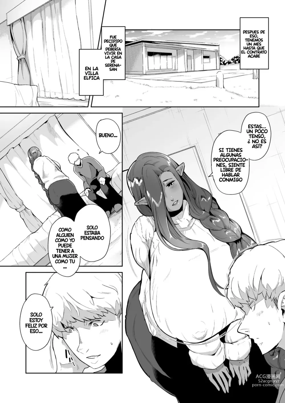 Page 3 of doujinshi Mucchiri Dekachichi Dark Elf no Oba-san to Icha Love Fudeoroshi Seikatsu