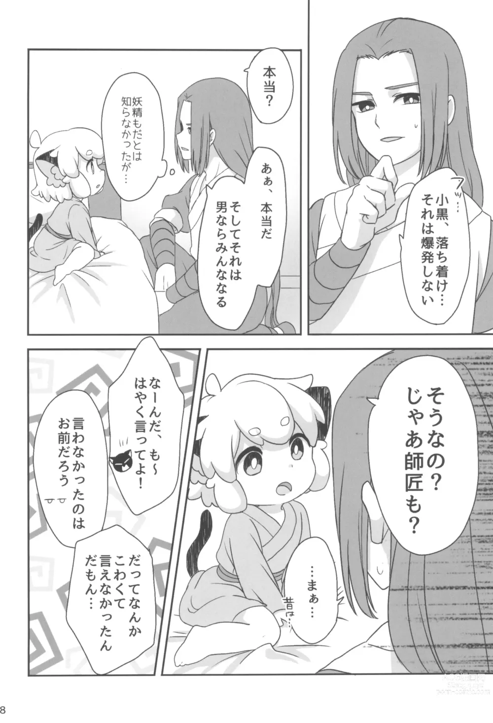 Page 8 of doujinshi Boku to shishou no hajimete no. -side6-